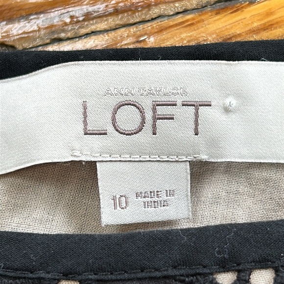 Ann Taylor LOFT sleeveless black cutout style dress. Back zipper. Size 10. - Picture 2 of 10